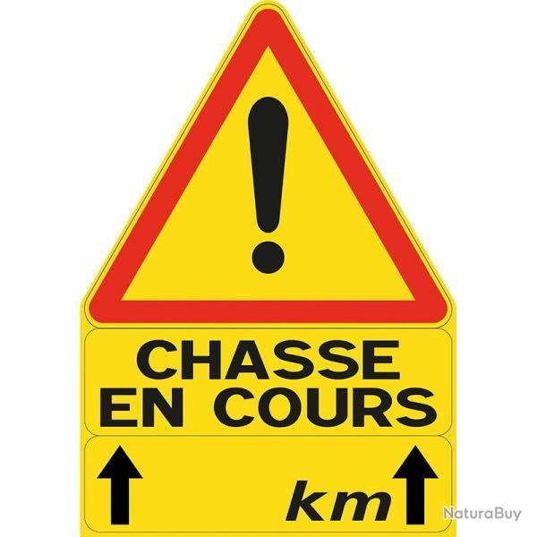 Panneau Signalisation triangle chasse en cours