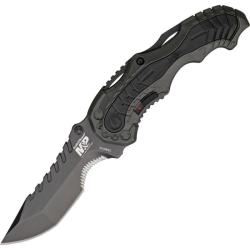 Couteau Smith & Wesson M&P Model 6 Lame Acier 4034 Manche Aluminium Gris et Noir Linerlock A/O