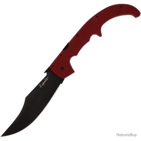 Couteau Pliant Cold Steel XL Espada Lame Acier AUS-10A Manche G10 Rouge Tri-Ad Lock CS62MGCRRBK