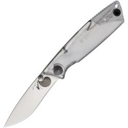 Couteau Pliant Ontario Wraith Ice Series Lame Acier 4116 Manche Plastique Transparent Lockback