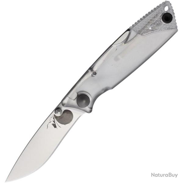 Couteau Pliant Ontario Wraith Ice Series Lame Acier 4116 Manche Plastique Transparent Lockback