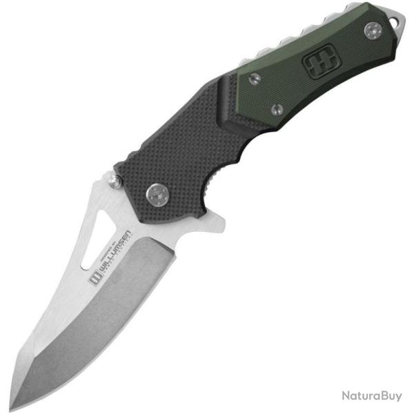 Couteau Pliant Lansky Responder X9 Lame Acier 12C27 Manche G10 Noir et Vert Linerlock LKN222