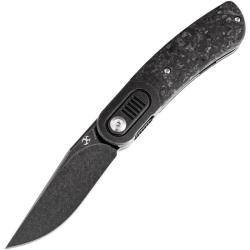 Couteau Kansept Knives Reverie Lame Acier S35VN Manche Fibre de Carbone Noir Framelock K2025A2