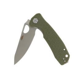 Couteau Honey Badger Knives Leaf Large Lame Acier 8Cr13MoV Manche FRN Vert Liner Lock HB1290