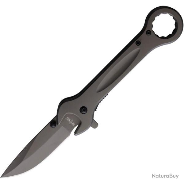 Couteau S-TEC Wrench T271287 Lame Acier Inox Manche Acier Inoxydable Gris Linerlock A/O STT271287