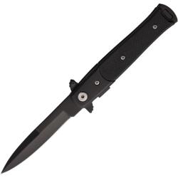 Couteau Pliant S-TEC Stiletto T27108BK-2 Lame Acier Inox Manche G10 Noir Linerlock STT27108BK2