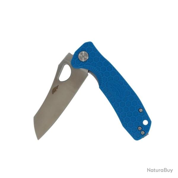 Couteau Honey Badger Knives Wharncleaver Medium Lame Acier D2 Manche FRN Bleu Liner Lock HB1164