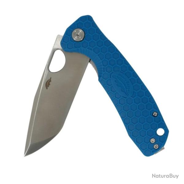 Couteau Honey Badger Knives Tanto Large Lame Acier 8Cr13MoV Manche FRN Bleu Liner Lock HB1324