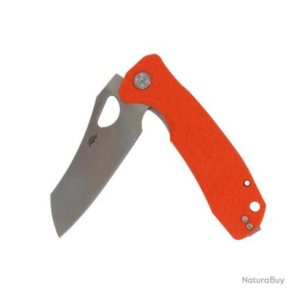 Couteau Honey Badger Knives Wharncleaver Large Lame Acier D2 Manche FRN Orange Liner Lock HB1160