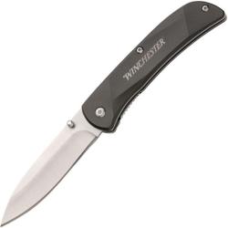 Couteau Pliant Winchester Lame Acier Inox Manche Aluminium Noir Linerlock WN6220035W
