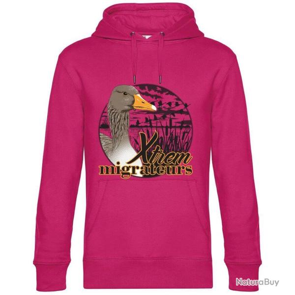 Sweat femme t�te oie cendr�e rose XTREM MIGRATEURS-S