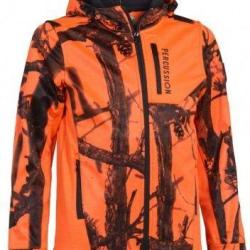Sweat &agrave; capuche zipp&eacute; enfant GhostCamo orange PERCUSSION-14 ans