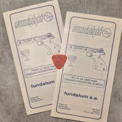 2 notices d origine pour pistolet Fundalum