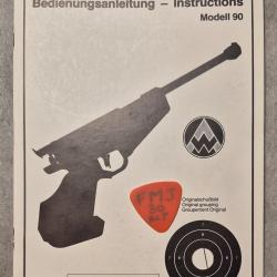 Notice pour pistolet FEINWERKBAU 90