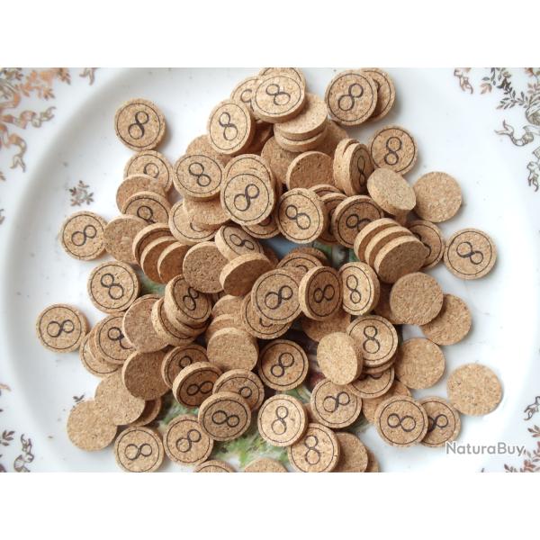 Lot de 100 rondelles li�ge en calibre 16;n�8.