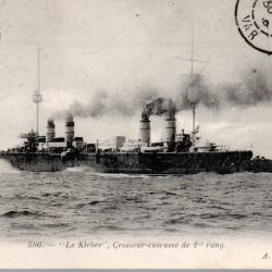 Carte postale ancienne du croiseur-cuirass&eacute; Le Kl&eacute;ber - N&deg;8883
