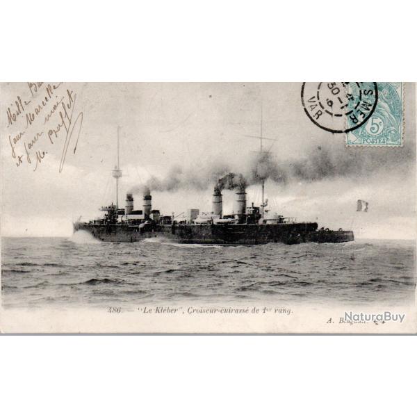 Carte postale ancienne du croiseur-cuirass� Le Kl�ber - N�8883
