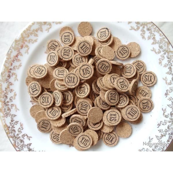 Lot de 100 rondelles li�ge  en calibre 12 , n�six.