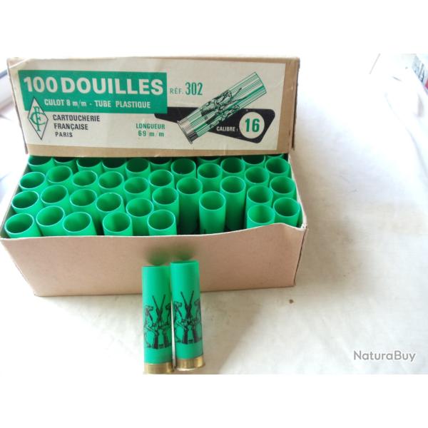 1 Bo�te de 100 douilles plastique de la cartoucherie fran�aise en calibre 16.