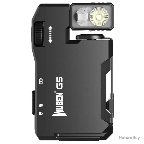 Lampe Torche EDC Wuben G5 Black 400 Lumens RGB Tete Pivotante Magnetique