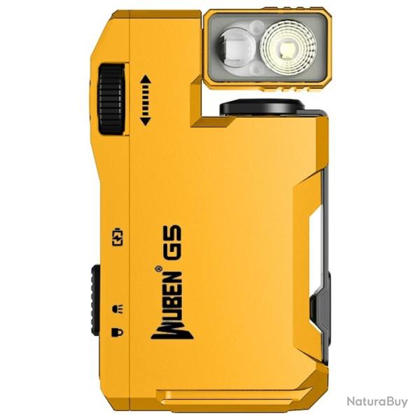 Lampe Torche EDC Wuben G5 Yellow Edition 400 Lumens RGB Tete Pivotante Magnetique
