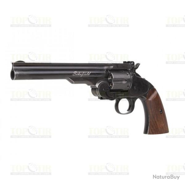 Pack complet Revolver � plombs 6" ASG Schofield noir vieilli 4.5 mm