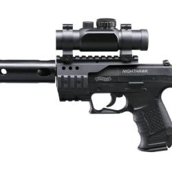 UMAREX Walther NightHawk + vis&eacute;e + silencieux + rail picatinny. NEUF