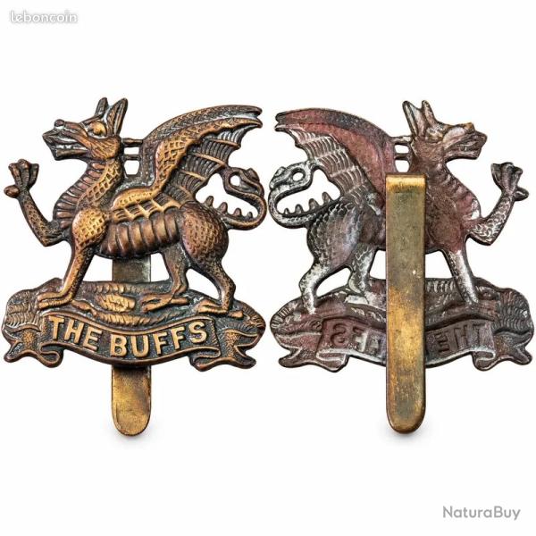 Insigne- coiffure-britannique-The Buffs r�giment du Kent oriental