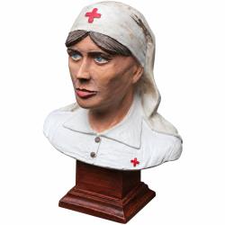 Buste  sur socle d'une Infirmi&egrave;re Fran&ccedil;aise de 14-18 Fabrication Fran&ccedil;aise
