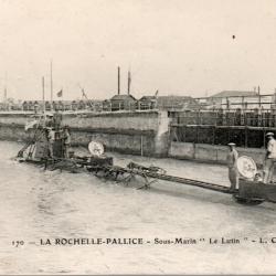 Carte postale ancienne - La Rochelle-Pallice - Sous-Marin Le Lutin - N&deg;8887