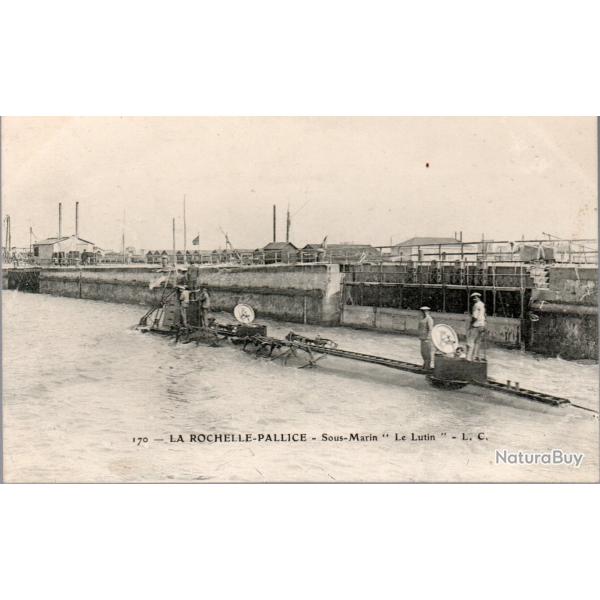 Carte postale ancienne - La Rochelle-Pallice - Sous-Marin Le Lutin - N�8887