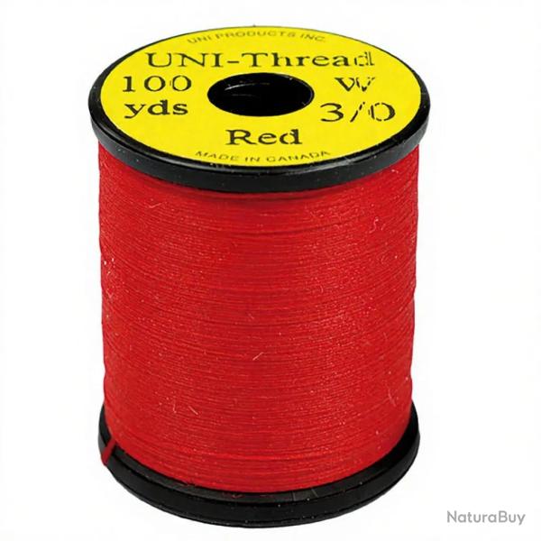Fils de montage Uni-thread 3/0 rouge