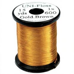 Fils de montage Polyfloss UNI-floss marron or