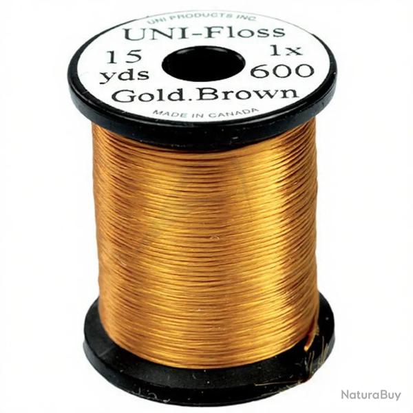 Fils de montage Polyfloss UNI-floss marron or