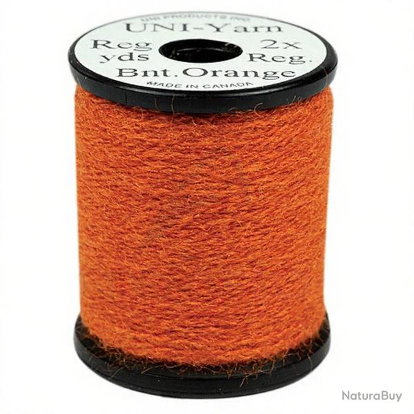 Uni yarn orange feu
