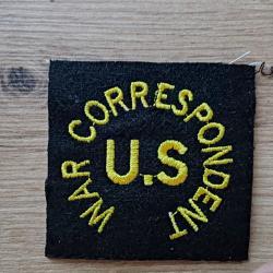 INSIGNE EN TISSU SUR FEUTRE DE U.S WAR CORRESPONDENT