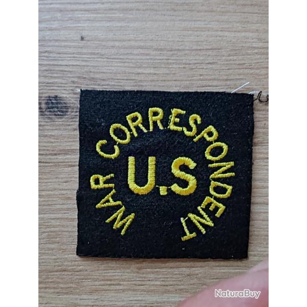 INSIGNE EN TISSU SUR FEUTRE DE U.S WAR CORRESPONDENT