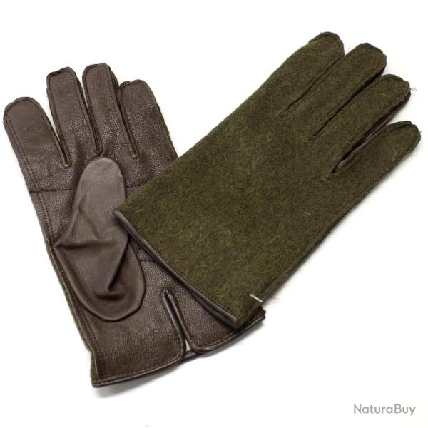 Gants Arm�e cuir dessus jersey/laine PT