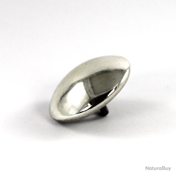 Bouton commun d'uniforme bomb� argent�
