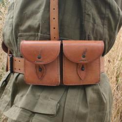 Double cartouchi&egrave;re FSA (cuir Fauve)