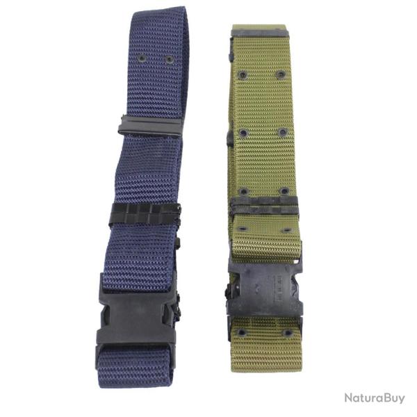Ceinturon toile / boucle plastique Kaki
