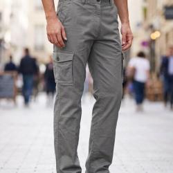CHALLENGER KINGSTON2 -- Pantalon cargo gris : le confort stretch multipoches 40