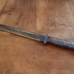 Ba&iuml;onnette allemande S84/98 III K98k WW2 - plaquettes brunes - 1� sans prix de r&eacute;serve