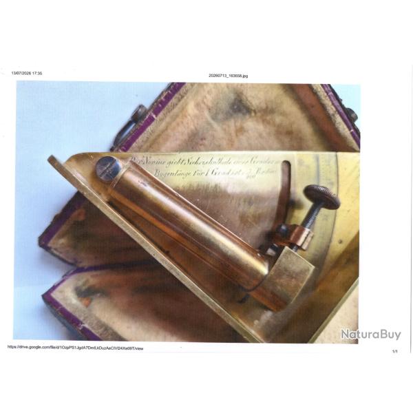 Clinom�tre "Richtquadrant " de l'artillerie  prussienne -Sadowa 1866 -C . Lewert