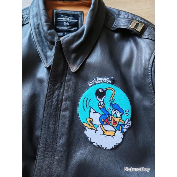 INSIGNE EN TISSU DE GRANDE DIMENSION DU 531 TH BOMBER SQUADRON POUR VESTE  EN CUIR .