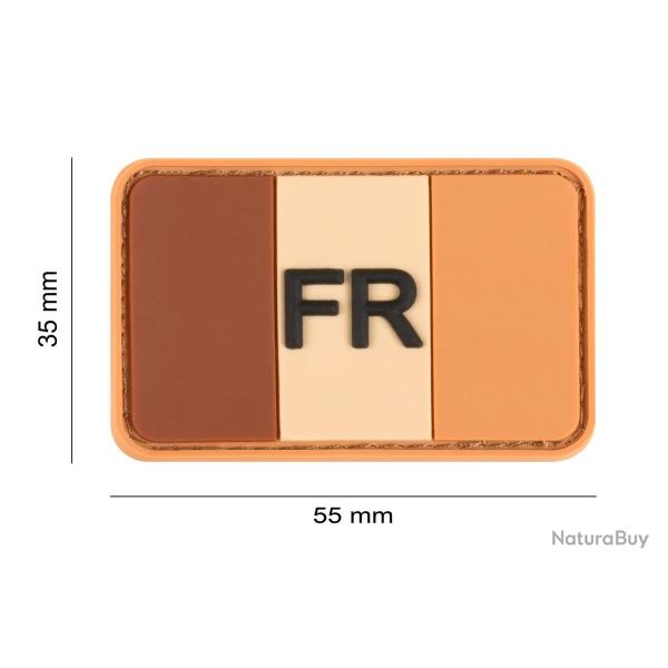 Patch France Flag Rubber DESERT - JTG