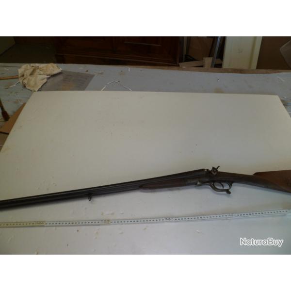 FUSIL DE CHASSE TYPE LEFAUCHEUX A LEVIER SOUS GARDE CALIBRE 16/65