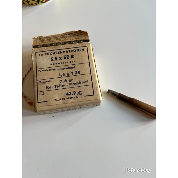 Bo�te d origine compl�te 6,5x52R