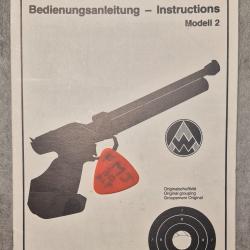 Notice pour pistolet FEINWERKBAU Mod&egrave;le 2