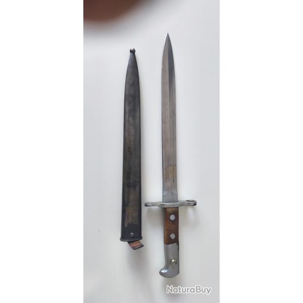 BA�ONNETTE SUISSE 1918 LAME � DOUBLE TRANCHANTS